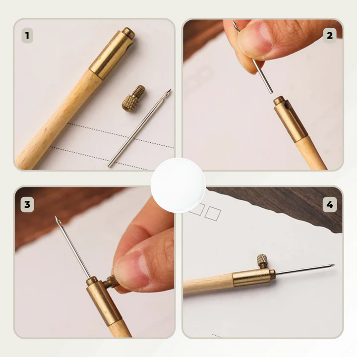 Tambour Stick Needle Set with Interchangeable Needles - Perfect for Embroidery & Crafting