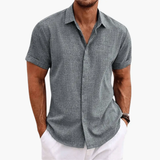 Men's Button-Up Shirt – Short Sleeve, Lightweight & Breathable