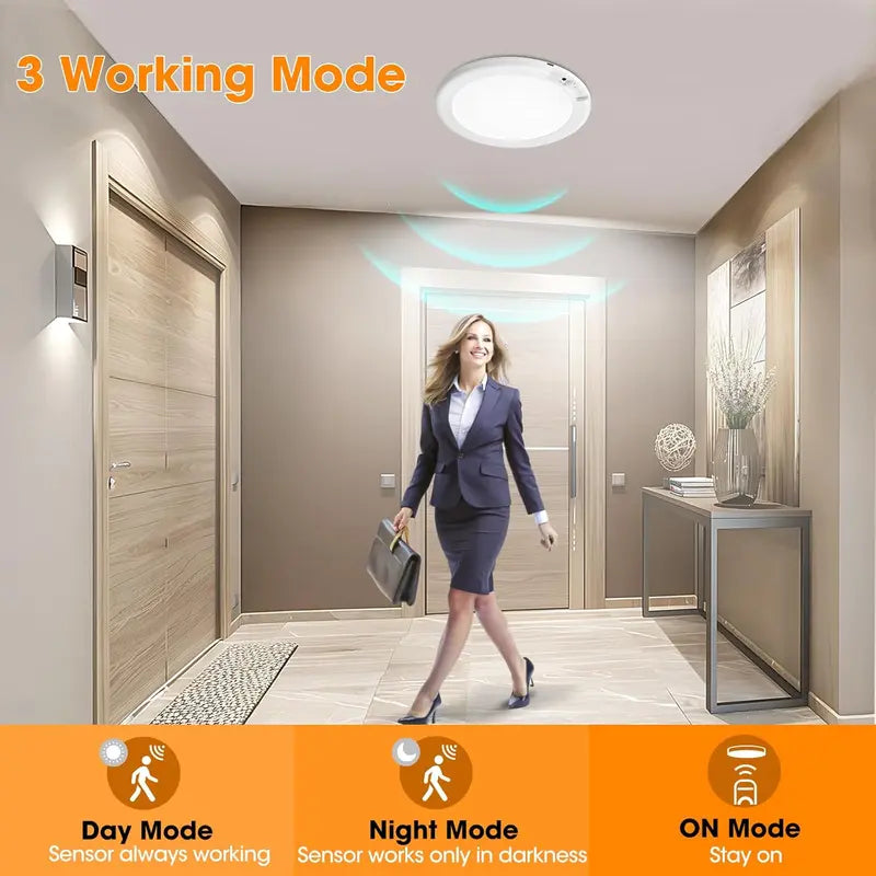 Motion Sensor LED Ceiling Light – Magnetic Mount, 5m Range & USB Rechargeable