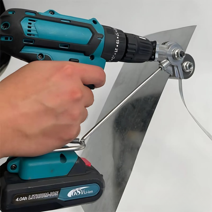 Metal Cutting Drill Attachment – Burr-Free Cuts, Double Head & Universal Fit
