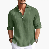 Men's Casual Button-Up Shirt – Long Sleeve, Breathable Fabric & Relaxed Fit