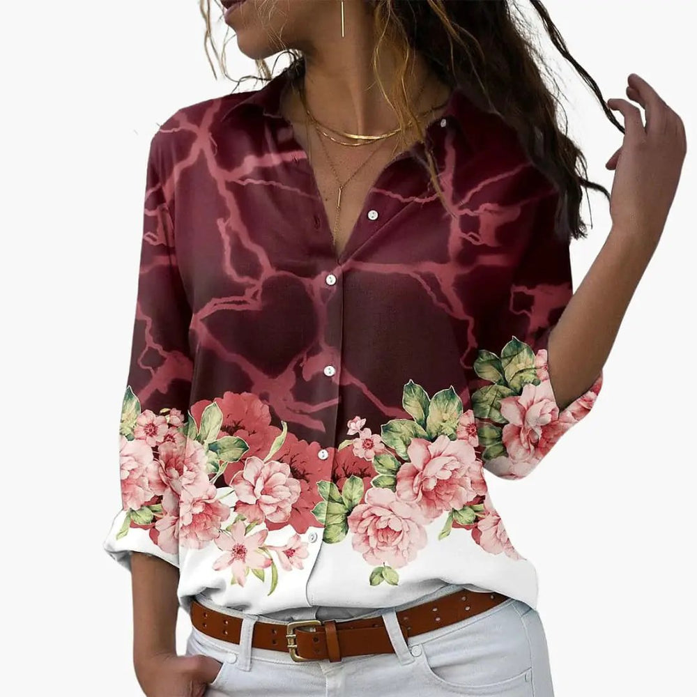 Women's Top – Floral Print, Summer & Casual