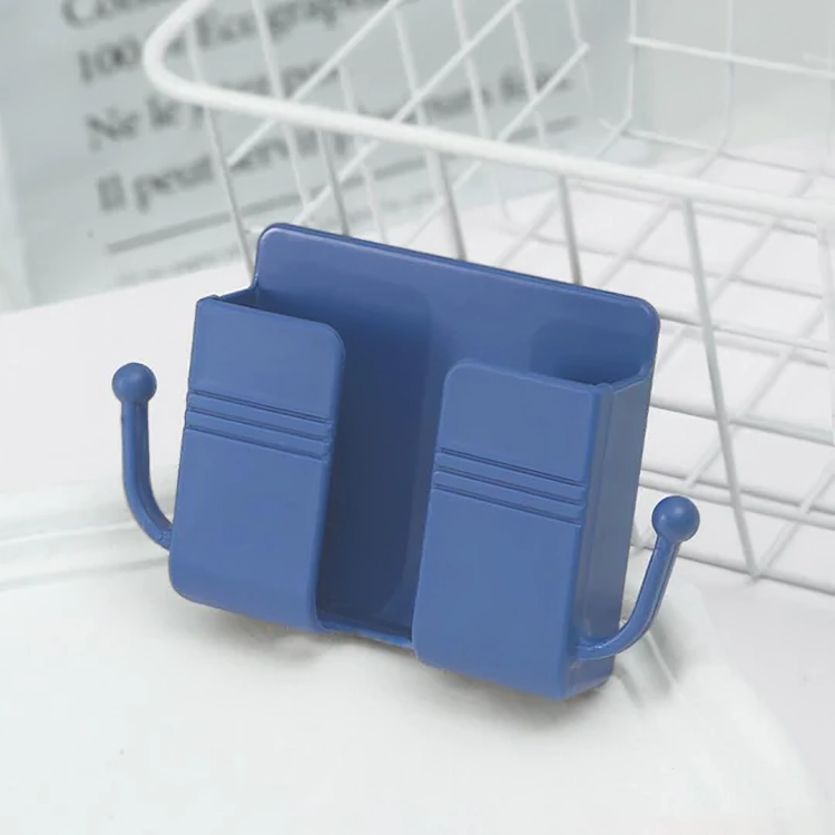 Wall-Mount Phone Charging Holder – Self-Adhesive, Cable Slot & 4 Colors
