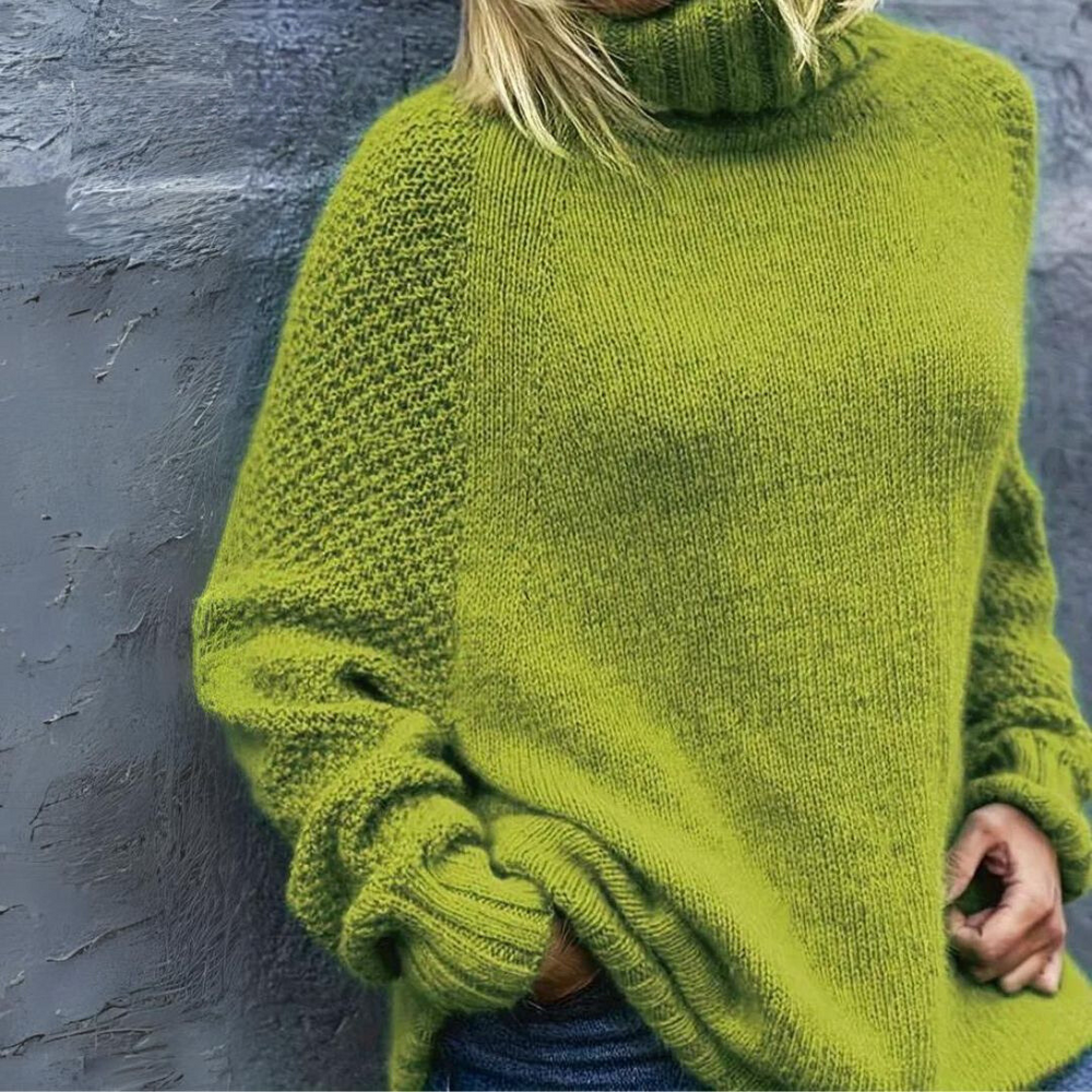 Enhanced Product Title: **Eleganza™ Angela Rollkragenpullover in Apfelgrün – Eleganter Damenpullover für stilvolle Looks** 

This title includes relevant keywords for better visibility while maintaining clarity and appeal.