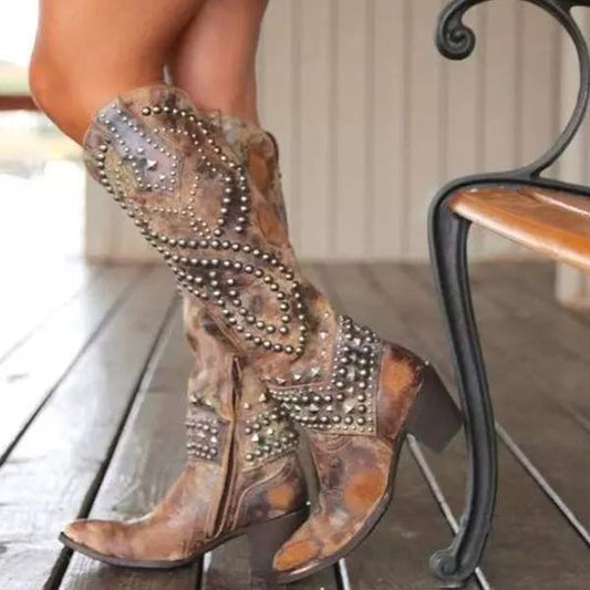 Selena Orthopedic High Boots - Brown