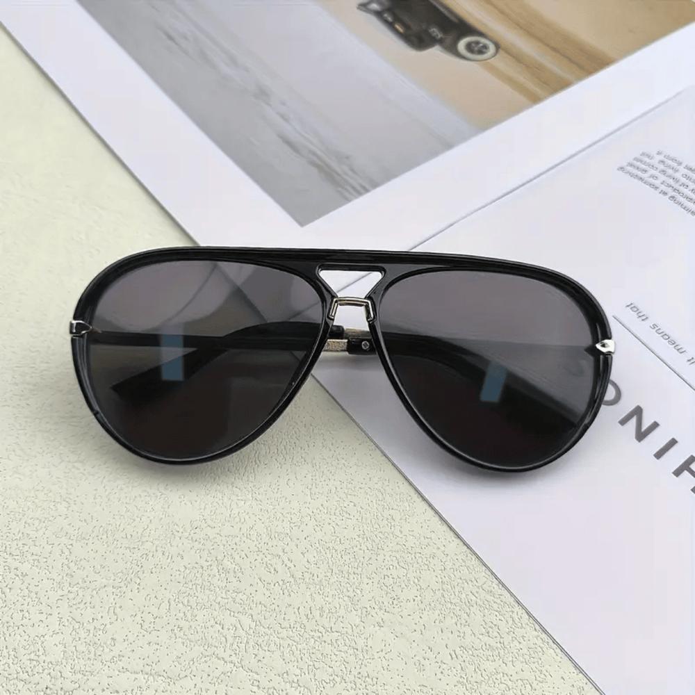 Double-Bridge Aviator Sunglasses – Lightweight Metal Frame, 4 Colors, Unisex