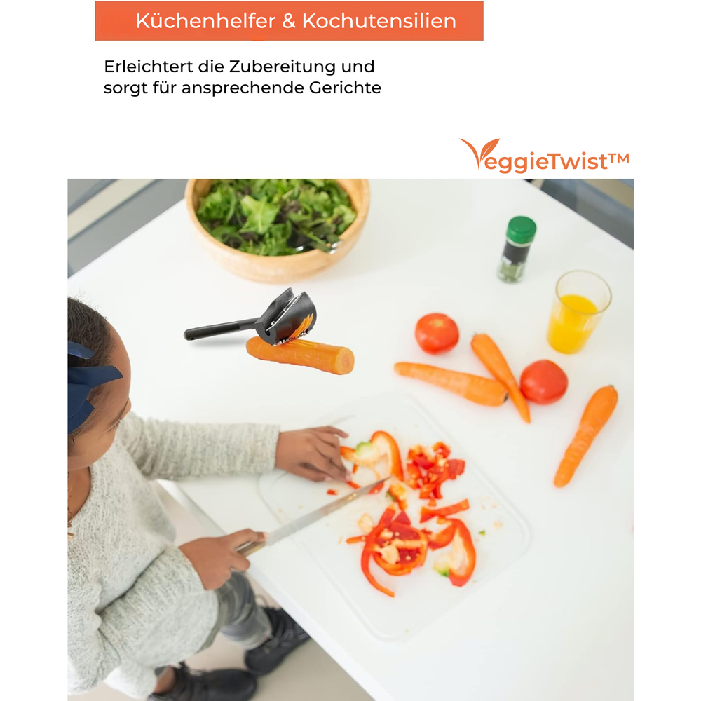 Vegetable Spiralizer – Stainless Steel Blade, Ergonomic Grip & Dishwasher Safe