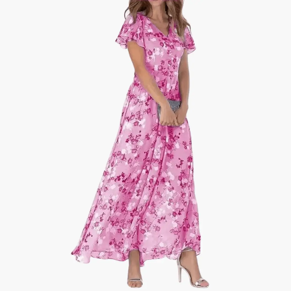 Women's Maxi Dress – Floral Print, Lightweight Fabric & Airy Summer Style