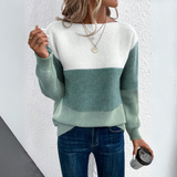 Enhanced Product Title: Clara - Eleganter dreifarbiger Patchwork-Pullover für Damen | Stilvoller Strickpullover für Herbst/Winter

This title includes relevant keywords and phrases that can help improve visibility on Google Shopping while maintaining clar