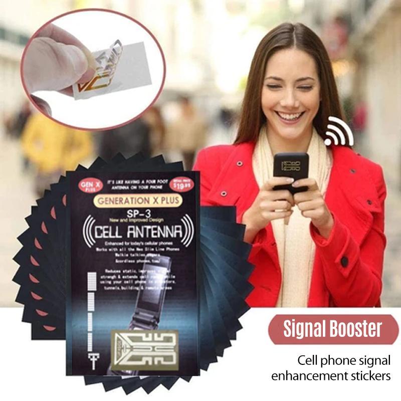 Cell Phone Signal Booster Stickers – Universal Compatibility, 3.5×2cm, Gold