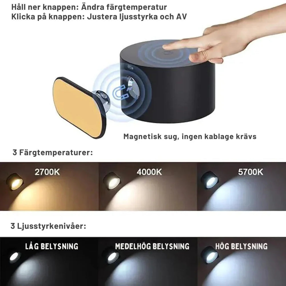 Optimized Product Title: **Wiederaufladbare LED-Wandleuchte mit drehbarem Kopf – Energiesparende, dimmbare Wandlampe für Innen- und Außenbereich** 

This title includes additional keywords that can help improve visibility in Google Shopping searches while