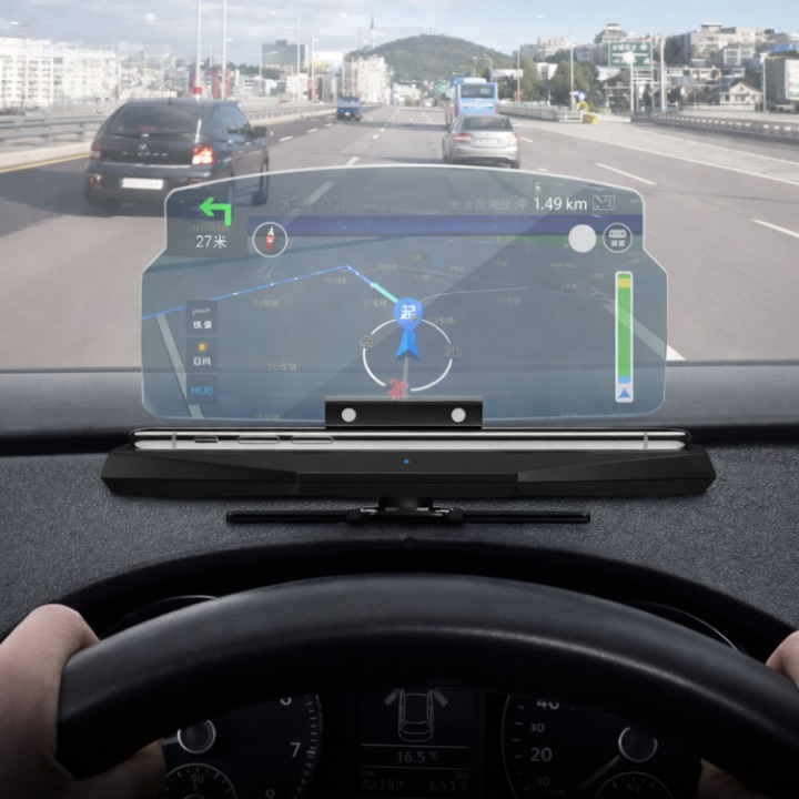 Car Heads-Up Display – Wireless Charging, 1.8-Inch TFT & Windshield Projection