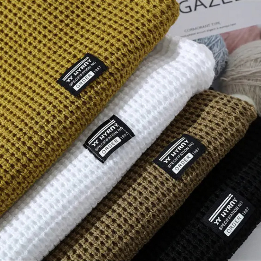 Enhanced Product Title: Silas™ Premium Waffle Knit Pullover - Stylish & Comfortable Sweater for Men/Women

This optimized title includes relevant keywords that potential customers might search for, while also highlighting the product's unique features and