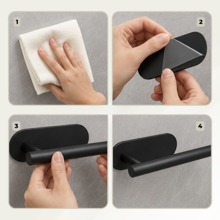 Stainless Steel Paper Towel Holder – Under-Cabinet Wall Mount, 2-Pack & 3 Colors