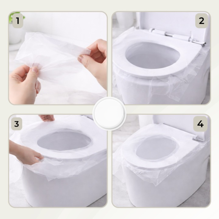 Disposable Toilet Seat Covers – Biodegradable, Universal Fit & 50-Pack