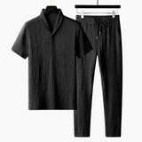 Men's Two-Piece Set – Long Sleeve Shirt, Matching Pants & Spring/Autumn Wear