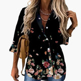 Women's Floral Blouse – Casual Fit & Contrast Detail