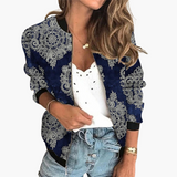 Bomber Jacket – Women's, Lightweight & Floral Pattern
