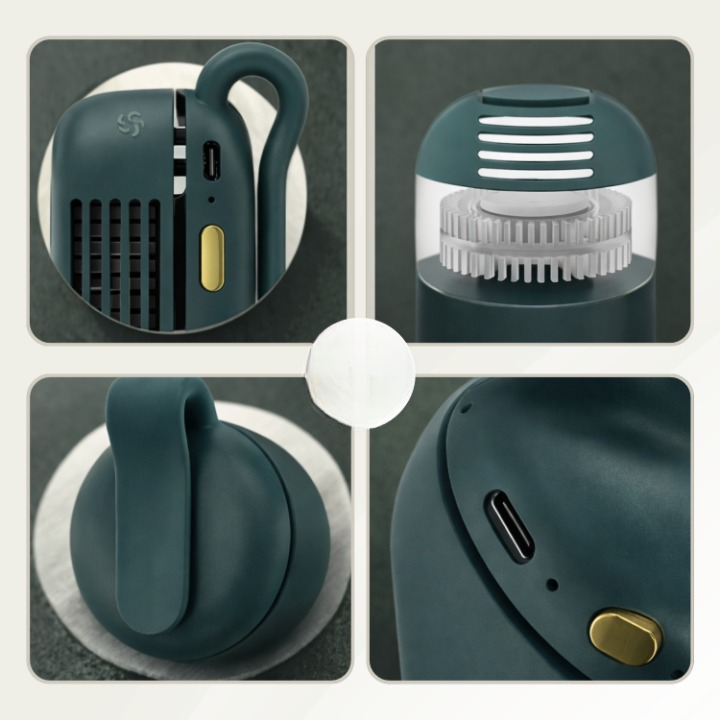 Portable Clip-On Fan – 360° Rotation, Rechargeable 3–6h Battery & 3 Speeds
