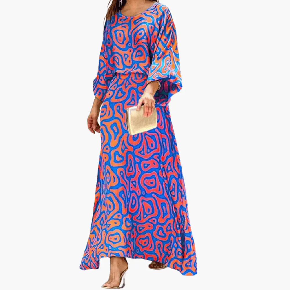Women's Maxi Dress – Boho Print, Relaxed Fit & Summer Style