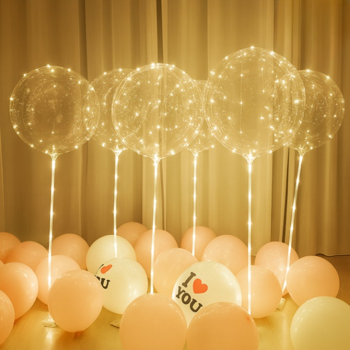 10 Stück LED-Lichtballons – Bunte, Leuchtende Ballons für Feste und Feiern