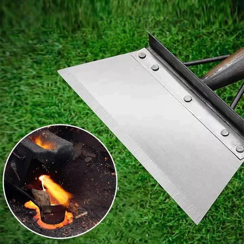 Garden Weed Puller – Manganese Steel Blade, Long Wooden Handle & 25×10cm Head