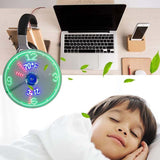 USB Desk Fan – LED Clock & Temperature Display, 41cm Flexible Gooseneck