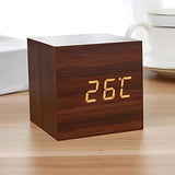 Digital LED Cube Alarm Clock – Temperature Display, 5×5×5cm & USB or AAA Power