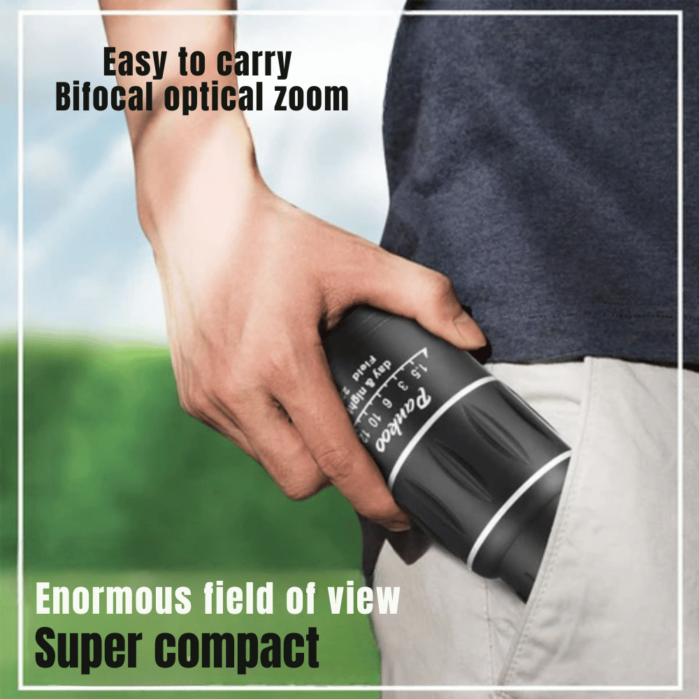 16x Monocular Telescope – BAK4 Prism, 52mm Lens & Waterproof Fog-Proof