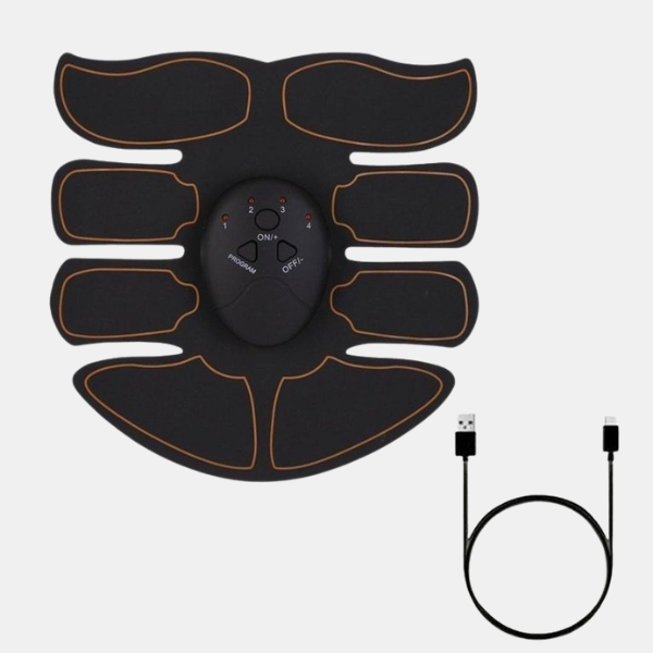 EMS Abdominal Muscle Trainer – 6 Training Modes, 10 Intensity Levels & USB Rechargeable