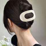 Women's Oval Hair Claw Clips – Seamless Non-Slip Matte Design, 4 & 6-Piece Sets