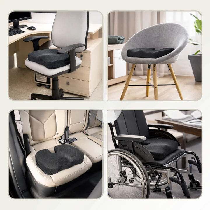 Optimized Product Title: Ergonomisches Memory-Foam-Sitzkissen mit Rutschfester Unterseite für Optimalen Komfort und Unterstützung – Ideal für Büro, Auto und Zuhause