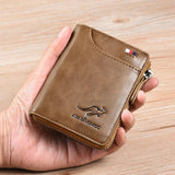 BowLift | Men Wallet Zipper Genuine Leather Purse ( RFID PROTECTED )