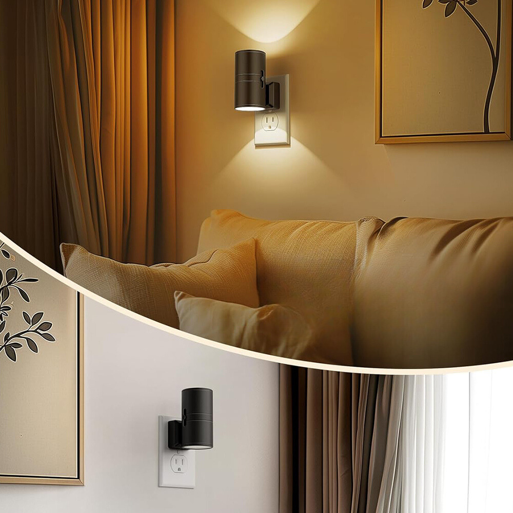 Plug-In Night Light with Light Sensor – 100 Lumens, Dual Mode & Adjustable Brightness