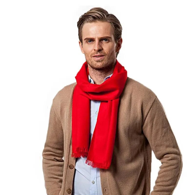 Decotic – Red Cashmere Scarf, Soft & Warm