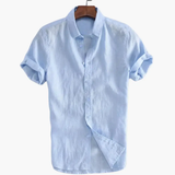 Men's Casual Shirt – White & Short Sleeve