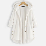 Chic Plus-Size Winter Coat with Hood - Luxurious Velvety Fabric for Ultimate Warmth & Style in Cold Weather