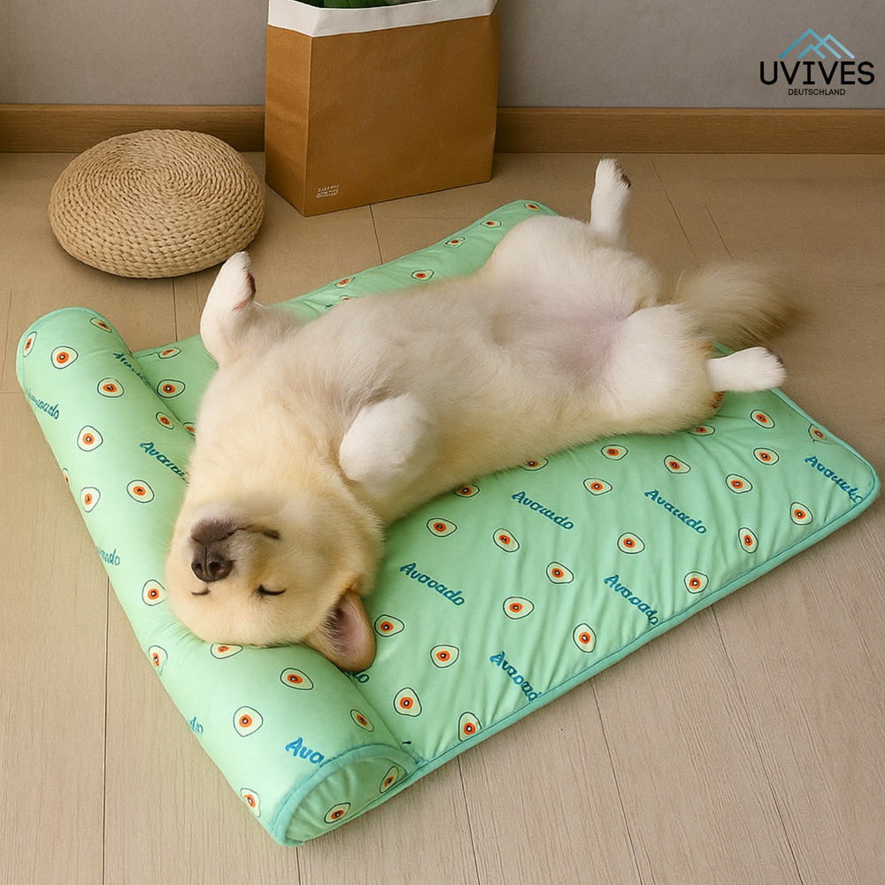 Ice Silk Pet Cooling Mat – Self-Cooling, Machine-Washable & Foldable