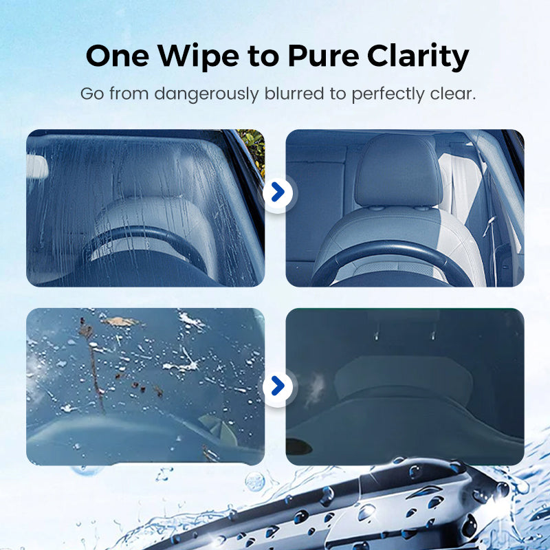 Car Windshield Glass Cleaner – Oil Film Remover, 100g & Compact Handheld