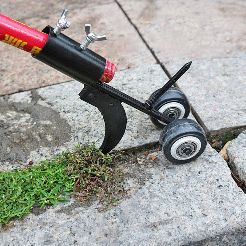 Stand-Up Weed Puller with Wheels – Metal Blade, Adjustable Length & Back-Saving Design
