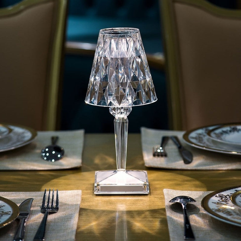 Crystal Table Lamp with Touch Control – LumeCrystal