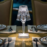 Crystal Table Lamp with Touch Control – LumeCrystal