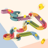 Bath Toy Water Slide Set – 34-Piece ABS, Suction Cups & Rubber Ducks for Kids 2+