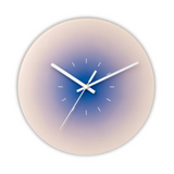 Glass Wall Clock – 30cm, Silent Quartz Movement in Orange, Blue or Purple