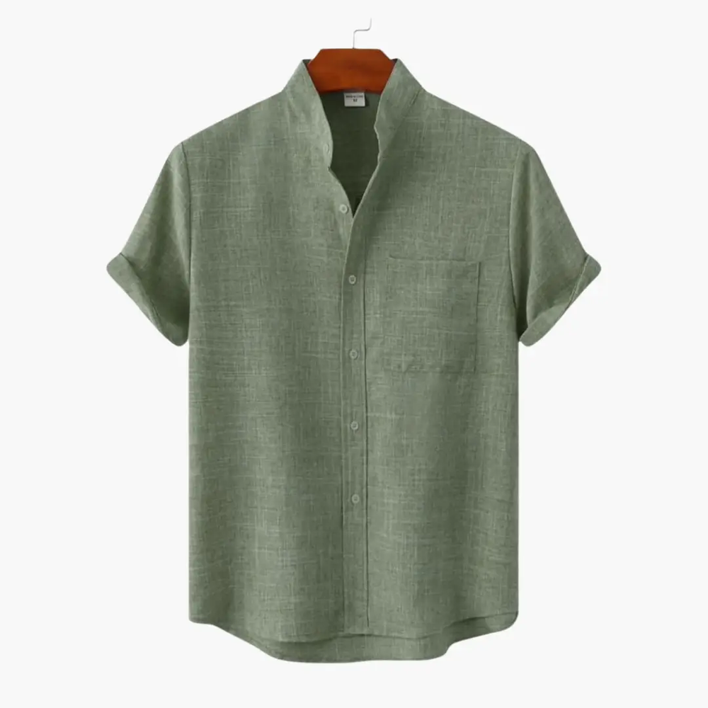 Men's Button-Down Shirt – Short Sleeve & Collar