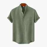 Men's Button-Down Shirt – Short Sleeve & Collar
