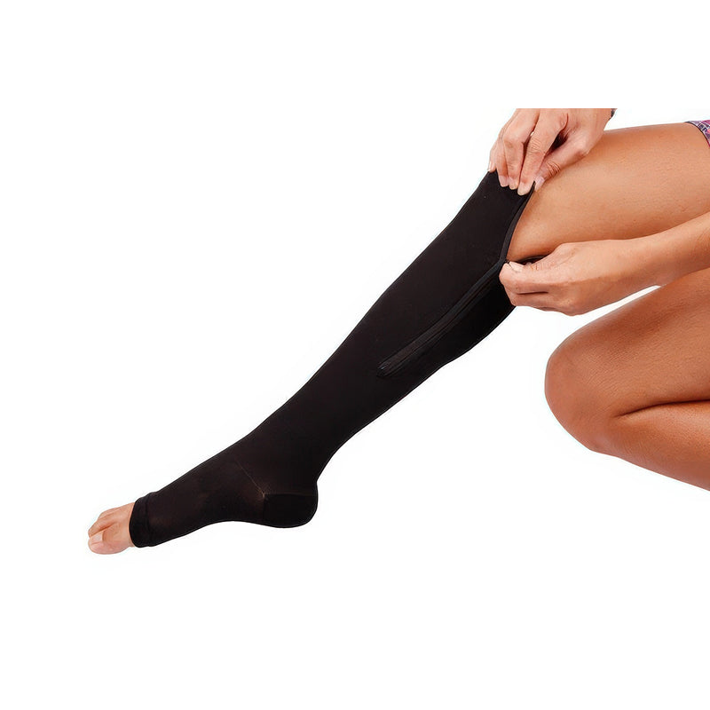 Compression Socks – Zipper Closure, 20-30 mmHg Firm Support & Unisex Fit