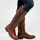 Elena – Comfortable Tall Women's Boots – Brown