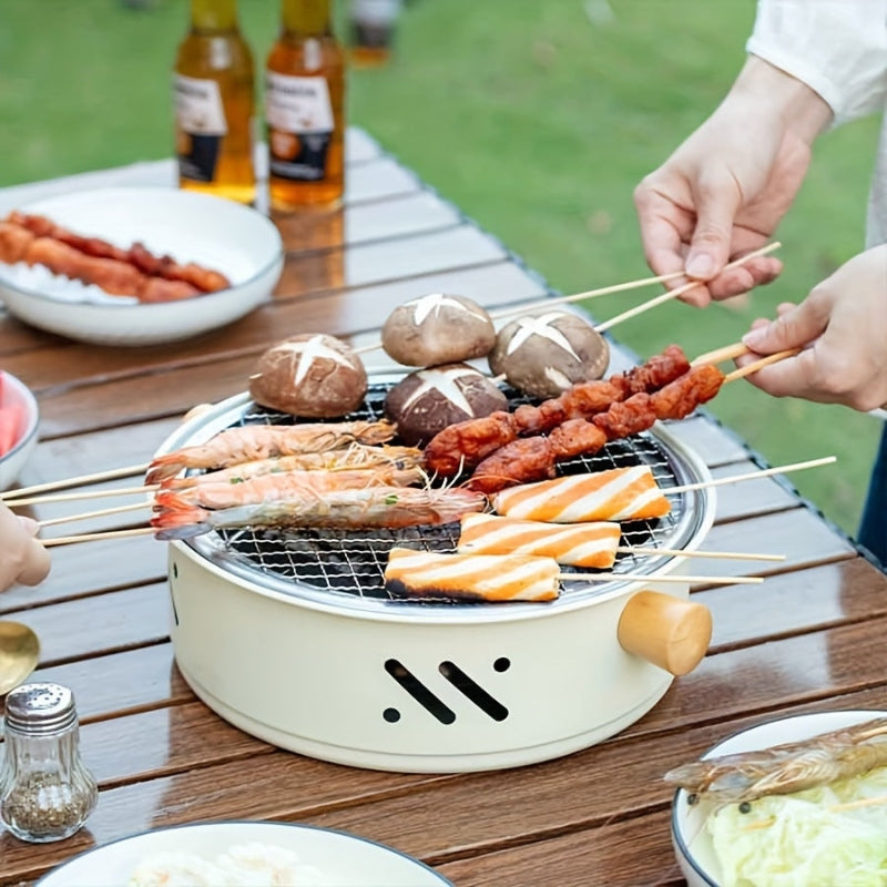 Optimized Product Title: **Tragbarer 28 cm Holzkohlegrill mit Holzgriffen – Ideal für Camping, Picknick & Garten** 

This title includes relevant keywords and highlights the product's features and potential uses, making it more appealing for Google Shoppi