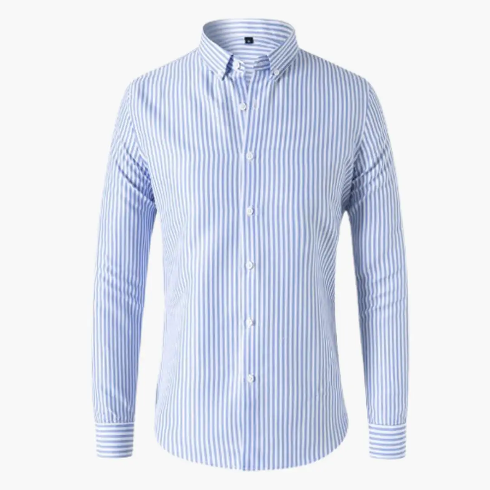 Men's Casual Shirt – Striped & Long Sleeve